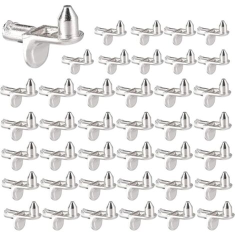 40 piezas de soportes para estantes en forma de L de 5 mm para muebles, armarios, librerías, gabinetes y accesorios de oficina. (1/4)