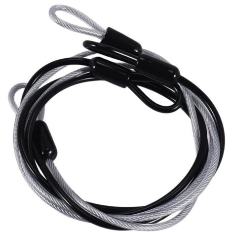 Candado de seguridad para viajes con cable de 100 cm/3,3 pies de largo, candado para equipaje con revestimiento de acero trenzado, de metal. (1/4)