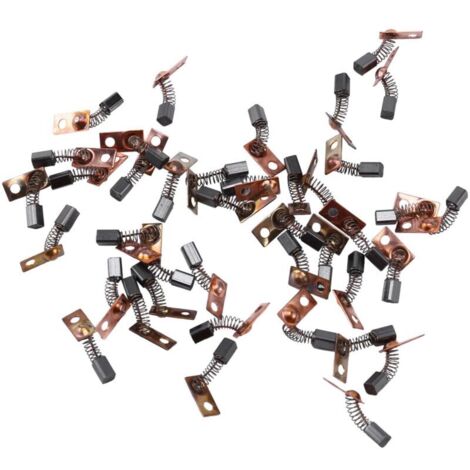 40 escobillas de carbón para repuesto de motor eléctrico para máquina de pulido dental serie Saeyang, pieza de mano, micromotor, 3 x 3 x 4,5 mm (1/4)