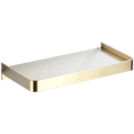 Estantería de baño, soporte para teléfono, estantes de pared de acero inoxidable, soporte para cesta de ducha (dorado)