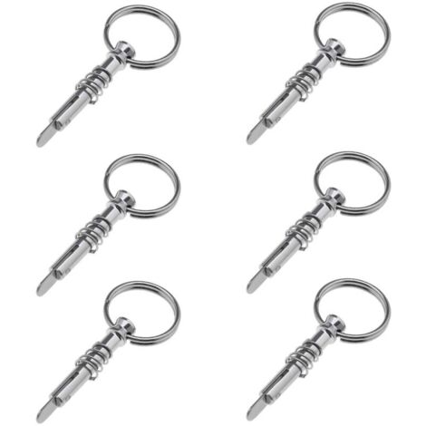 pasadores de liberación rápida de 0,24" de diámetro con leva de caída y pasador de resorte de 1,57" de longitud. Pasador superior de acero inoxidable 316. Material marino. (1/4)