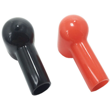 Protectores de goma para terminales de batería, color rojo y negro, 6 mm x 14 mm, 5 pares. (1/3)
