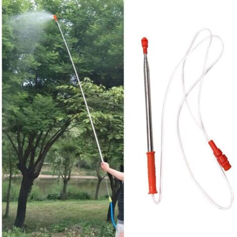 Pulverizador manual telescópico de 2,3 m para la aplicación de pesticidas en árboles, accesorios de riego y depósitos de jardín.