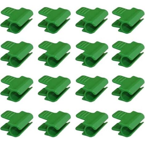 24 clips de plástico de 11 mm para invernadero, clips reutilizables para películas de invernadero, herramienta de jardinería, clips antideslizantes para invernaderos, cobertizos, huertos de verduras y (1/4)