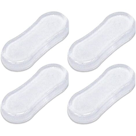 Juego de 4 amortiguadores para asiento de inodoro, accesorios para inodoro, tapa de inodoro, junta para asiento de inodoro, reducción de ruido con adhesivo fuerte (1/4)