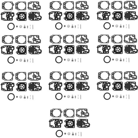 Kit de 10 piezas de juntas y agujas para reparación de carburador para cortacésped K20-WYJ (1/4)