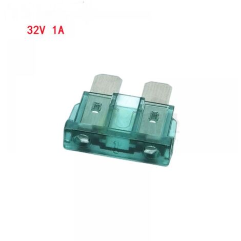10 fusibles tipo cuchilla de 1A para coche, barco, color verde. (1/4)