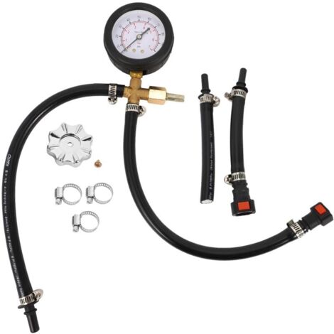 Manómetro de presión de la bomba de inyección de combustible conectado al dispositivo de control con válvula de 0 a 100 PSI. (1/4)