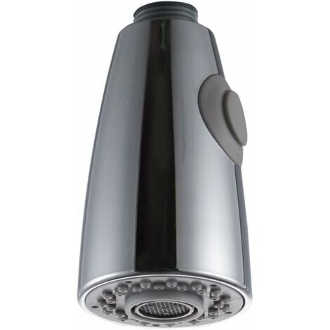 Rociador extraíble de repuesto de doble función para grifo de cocina, para fregadero de cocina, cabezal rociador cromado de 1/2". (1/4)