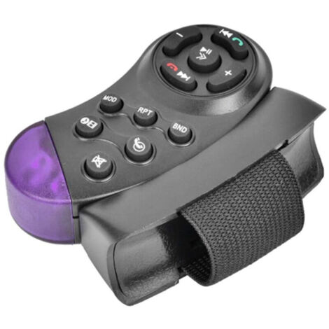 Control remoto inalámbrico universal de 11 botones para volante, compatible con reproductores de CD, DVD y MP5 para automóviles. (1/4)