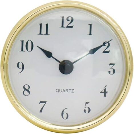 Reloj de cuarzo vintage de 80 mm, cabeza redonda para pared, mecanismo para armar uno mismo, cabeza con números romanos/arábigos incrustados para dormitorio o escuela. (1/4)