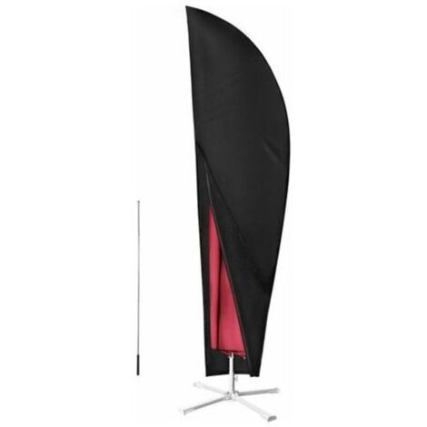 Funda para sombrilla descentrada, resistente a los rayos UV, al viento y al agua, fabricada en tela Oxford 420D (280 x 30/81/46 cm). (1/4)