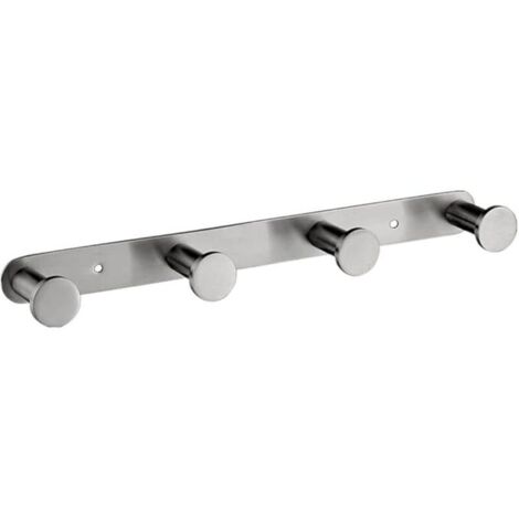 Ganchos para toallas, percheros, ganchos para toallas de acero inoxidable, ganchos de pared para baño, ganchos para baño y cocina (de pared, 4 ganchos) (1/4)