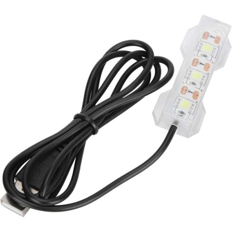 Lámpara pequeña para acuario, barra de luz LED con clip, lámpara de plástico con luz para plantas de acuario, ideal para decoraciones acuáticas marinas, jardines acuáticos interiores e iluminación par (1/4)