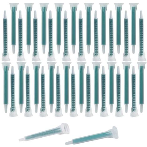 Boquilla mezcladora de epoxi, 40 piezas, cartucho electrostático, punta de 50 ml/1,7 oz (relación 1:1/1:2), 16 elementos. (1/4)