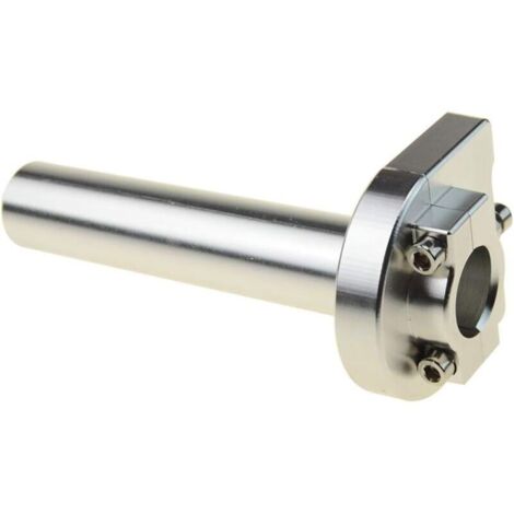 Puño de acelerador de repuesto SHINING HOUSE de 22 mm (7/8") para ciclomotor GY6 139QMB 157QMJ, color plata. (1/4)