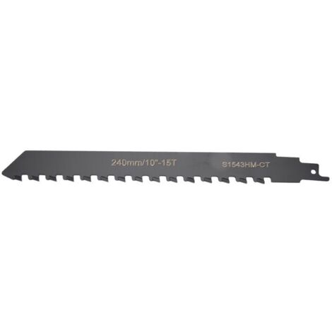 Hoja de sierra recíproca de carburo de tungsteno para cortar hormigón poroso, fibrocemento y ladrillo, 240 mm/9,45 pulgadas. (1/4)