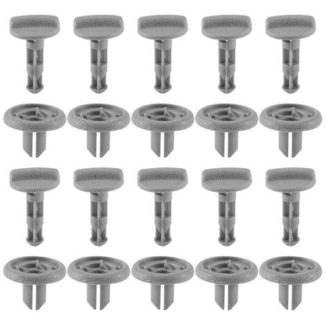 10 clips de plástico gris para paquetes y tabletas, tipo Juke 799161KA3A (1/4)