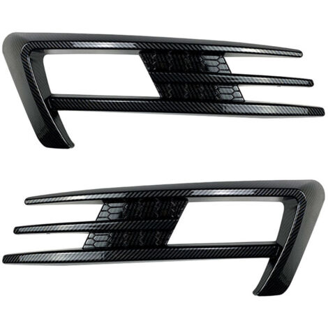 Para Golf 7 MK7 2014 2015 2016 2017 Rejillas de faros antiniebla del parachoques Cubierta embellecedora de faros antiniebla Patrón de ceja Fibra
