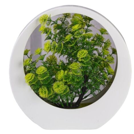 Planta bonsái artificial con iluminación LED, árbol pequeño en maceta, falso (1/4)