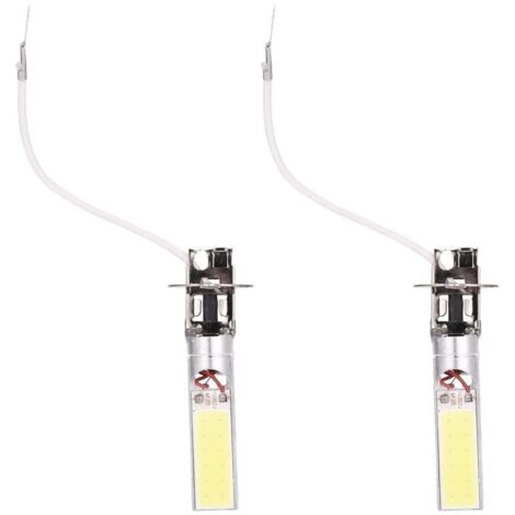 Paquete de 2 bombillas LED COB H3 de 15 W, luz blanca xenón, para luces diurnas (DRL)