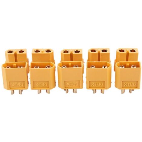 pares de conectores RC XT60 macho y par de conectores de batería + resistentes al calor (1/4)