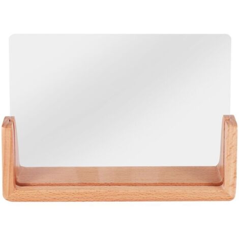 Marco de fotos acrílico en forma de U de madera maciza para oficina/dormitorio - 7 pulgadas (1/4)