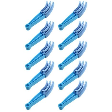 Paquete de 10 guantes de limpieza de minifibra de triple capa para persianas venecianas. (1/4)
