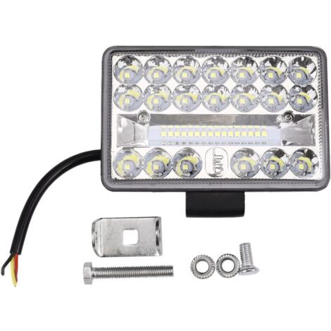 Foco de trabajo LED cuadrado de 4 pulgadas, 108 W, 36 LED, 12 V/24 V, para camiones, ATV y vehículos todoterreno. (1/4)