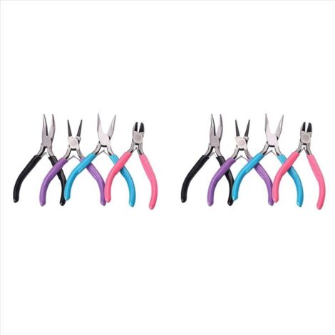 Juego de 8 alicates para joyería, ideales para la fabricación de pendientes y el enrollado de alambre. (1/4)