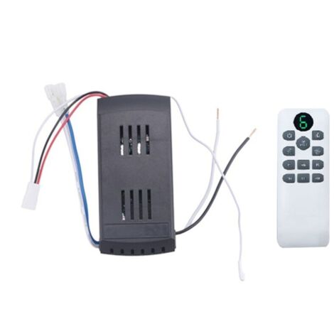 Kit de control remoto para ventilador de techo de 6 velocidades con sincronización, 50 W, repuesto para ventiladores e iluminación de CC.