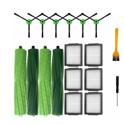 Repuestos para aspiradora robot combinada: cepillo lateral principal y filtro HEPA (1/4)
