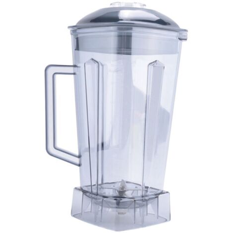Jarra transparente compatible con licuadora plateada, capacidad de 2 litros, pieza de repuesto (1/4)