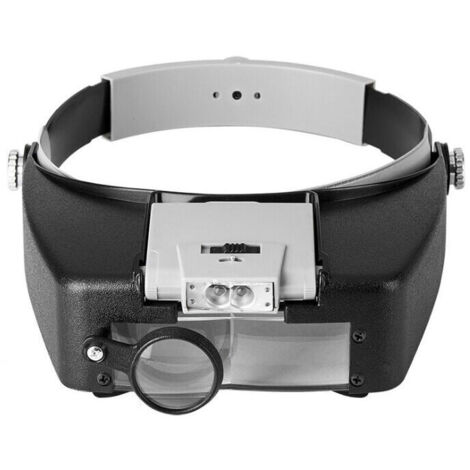 Diadema con lupa manos libres para relojeros - Lupa con luz - Auriculares con lupa y luz LED - Para relojeros - Joyeros - Lectura (1/4)