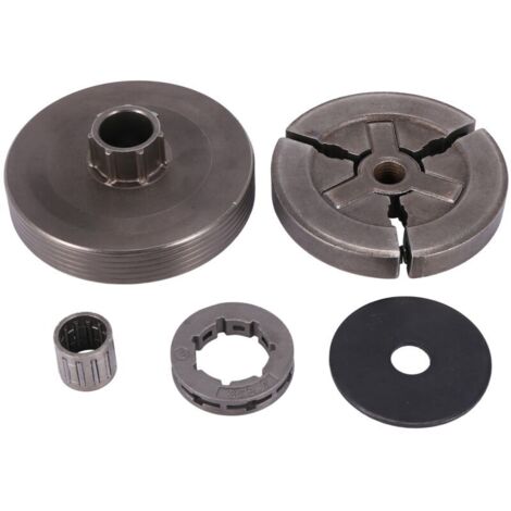 Tambor de embrague, llanta, piñón, rodamiento y agujas. Compatible con los modelos de motosierra 4500, 5200 y 5800. (1/4)