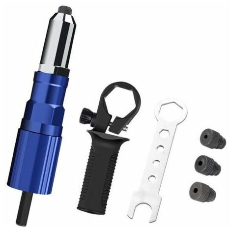Remachadora eléctrica de 2,44,8 mm, adaptador para taladro, herramienta de remachado, extractor de tuercas (1/4)