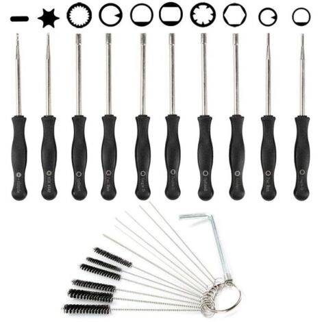 Cepillo de limpieza de agujas para ajuste de carburador de cortacésped con motor de 2 tiempos (1/4)