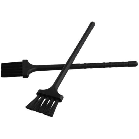 Juego de 2 cepillos multifuncionales de nailon negro para limpiar teclados y cocinas - Cepillos pequeños (1/4)
