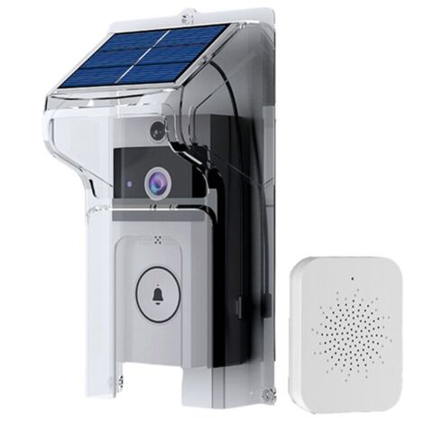 Videoportero inalámbrico WiFi, alimentado por energía solar, visión nocturna, resistente al agua, intercomunicador de audio bidireccional, hogar inteligente HD.