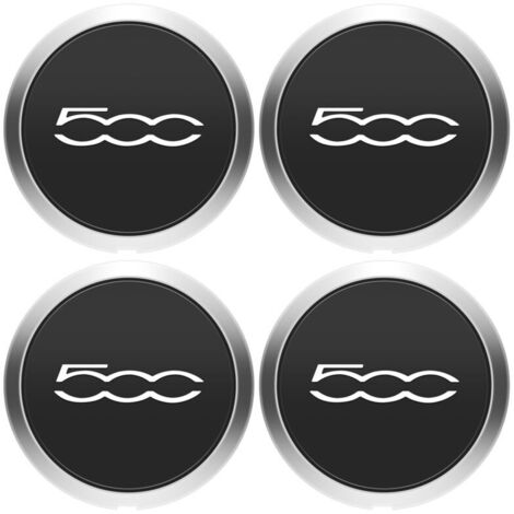 Tapas protectoras de buje central de 133 mm, color plata, 4 piezas, compatibles con 500 (1/4)