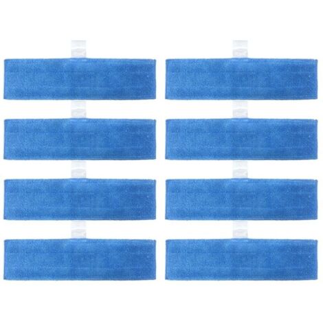 Juego de 8 fregonas de microfibra lavables y reutilizables para limpieza a vapor. (1/4)