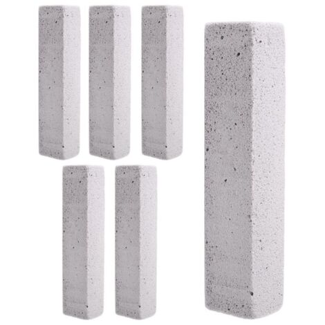 Juego de 6 cepillos de piedra pómez para limpiar inodoros, eliminar la cal, el óxido y las manchas de agua. (1/4)