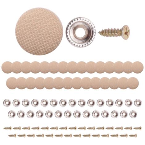 30 piezas de botones de fijación para techo de coche, remaches a presión, embellecedores de techo de tela, reparación automotriz, color beige. (1/4)