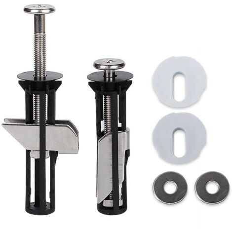 Tornillos y pernos universales para asiento de inodoro, fijación de bisagra de liberación rápida, kit de reemplazo de asiento de inodoro de fácil instalación (2 piezas, 5,5 x 1,2 cm) (1/4)