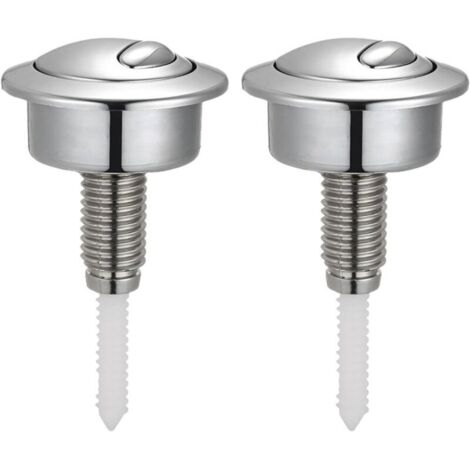 Juego de 2 pulsadores de doble descarga para cisternas de inodoro Siamp Optima 49. Pulsador de doble descarga para Twyford Vitra. (1/4)