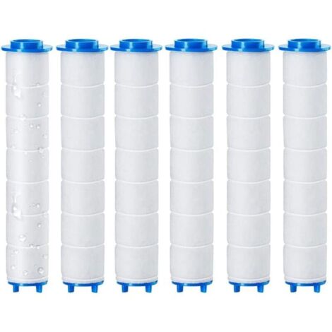 Filtro de repuesto para cabezal de ducha de 6 piezas, filtro para cabezal de ducha extraíble, ósmosis inversa, filtración de cloro, flúor y partículas. (1/4)