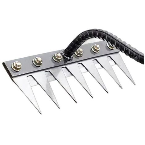 Cortacésped para desherbar suelos sueltos, 7 púas metálicas, multiusos, césped endurecido, regalos de jardinería, herbicida, duradero, fácil de usar, jardinería, siembra, parterres, herramientas agríc (1/4)