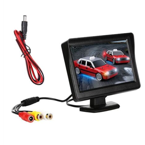 Kit de monitor de marcha atrás para coche con pantalla TFT LCD de 4,3 pulgadas y cámara de aparcamiento inalámbrica de 9-24 voltios.