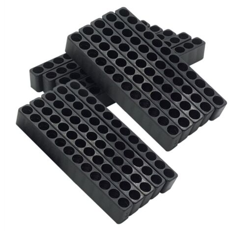Juego de 15 portapuntas hexagonales con 12 orificios, cabeza de plástico, para taladros y accesorios. (1/4)