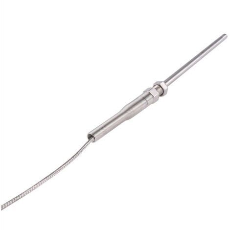 Sonda de temperatura RTD Pt100, cable de acero, 2 m 98 mm, 3 hilos, -50 a 400 °C (1/4)